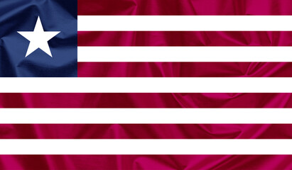 Liberia waving flag background.