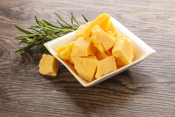Pieces of delicous parmesan cheese