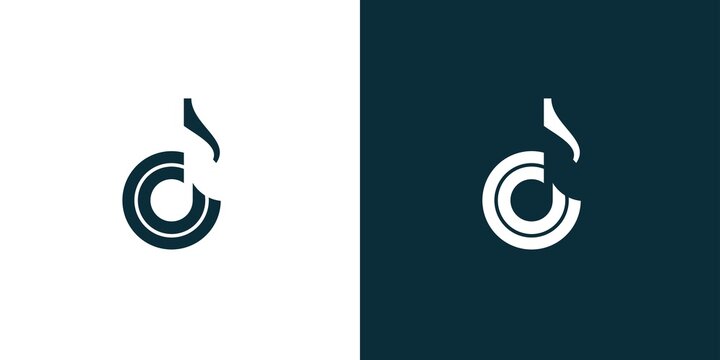 Modern and elegant C initials music logo design 3