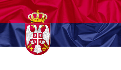 Serbia waving flag background.