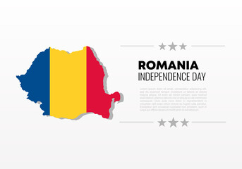 Romania independence day background banner poster for national celebration on december 1 st.