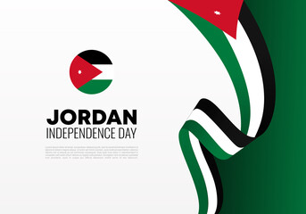 Jordan independence day background banner poster for national celebration on may 25.