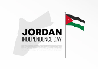 Jordan independence day background banner poster for national celebration on may 25.