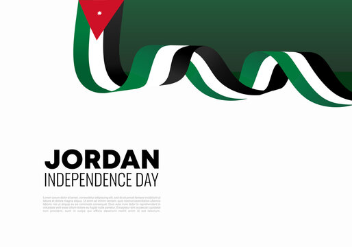 Jordan independence day background banner poster for national celebration on may 25.