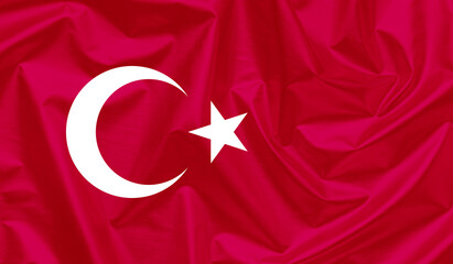Turkey waving flag background.