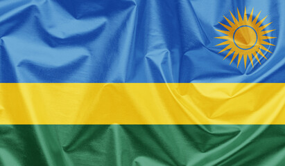 Rwanda waving flag background.