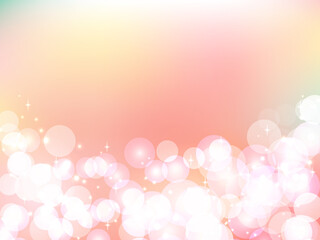 バレンタインや春シーズンに使える、グラデーションカラーのキラキラした背景素材　ベクターイラスト
