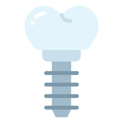 dental implant flat icon