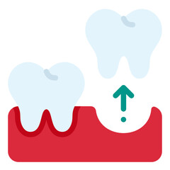 tooth extraction flat icon