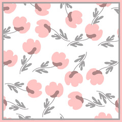 Print for kerchief, bandana, scarf, handkerchief, shawl, neck scarf. Squared pattern with ornament for fabric, textile, silk products. Paisley vector with flowers in nordic style.Floral folk tracery