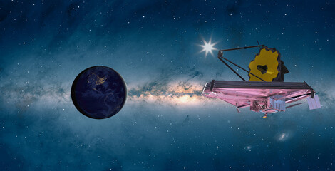 Obraz na płótnie Canvas James Webb Space Telescope in Space 