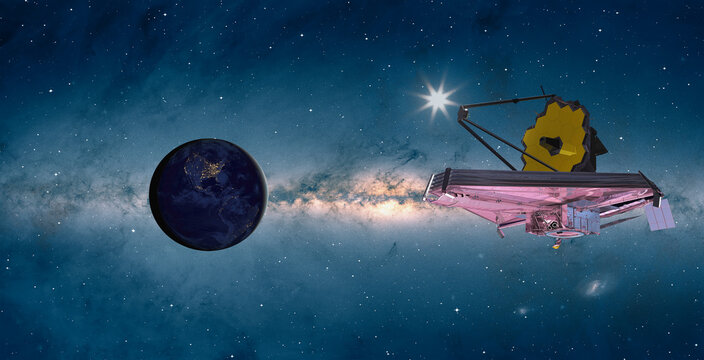 James Webb Space Telescope in Space "Elements of this image furnished by NASA "