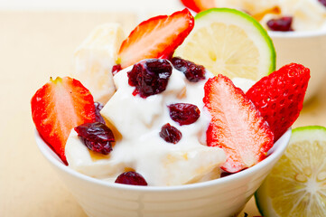 fruit and yogurt salad healthy breakfast