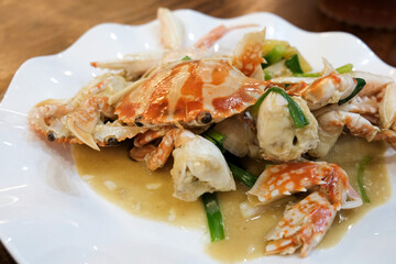 Seafood Restaurant Dishes Scylla serrata sea crab