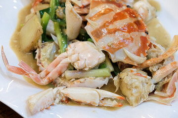 Seafood Restaurant Dishes Scylla serrata sea crab