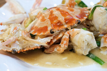 Seafood Restaurant Dishes Scylla serrata sea crab