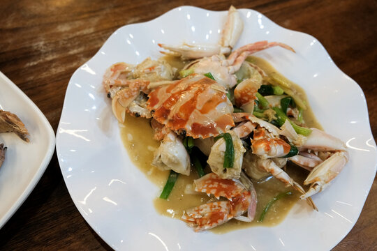 Seafood Restaurant Dishes Scylla serrata sea crab