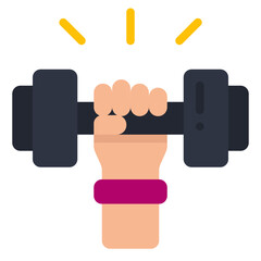 dumbbell flat icon