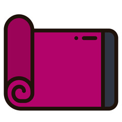 yoga mat filled outline icon