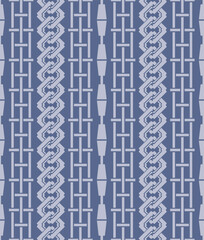 Japanese Square Chain Weave Vector Seamless Pattern