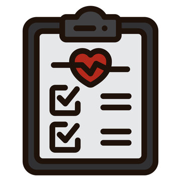 recommend clip art: medical report filled outline icon