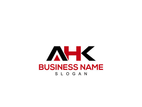 Creative AHK Logo Letter Vector, ah logo design for company
