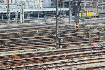 train on the railway station