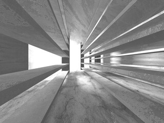 Abstract architecture interior background. Empty concrete room