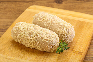 Raw chicken cutlet for roast