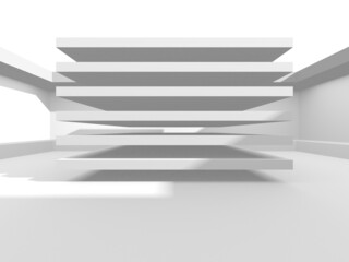 White Modern Background. Abstract Building Concept