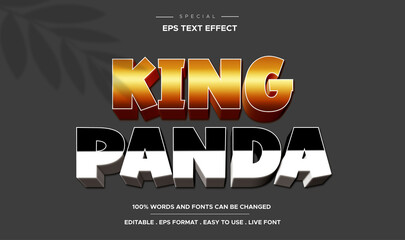 king panda text effect editable © hamdhan23