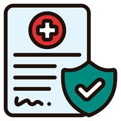 insurance filled outline icon