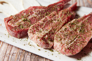  Oil Seasoned Raw Lamb Ribs