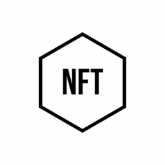 Non Fungible Token NFT Crypto Hexagonal Sign Symbol