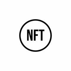 Non Fungible Token NFT Crypto Round Sign Symbol