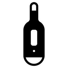 thermometer glyph icon