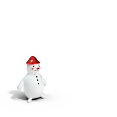 background for christmas card with snowman