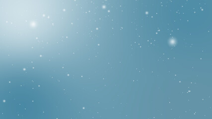 background with snowflakes. Snowflakes and bokeh lights on the blue background. 3D rendering illustration. Snow on blue background with lighting effect. 