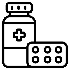 medicine outline icon
