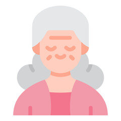 elderly flat icon