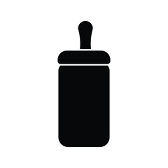Baby bottle icon. baby bottle vector design on white backround