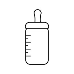 Baby bottle icon. baby bottle vector design on white backround