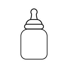 Baby bottle icon. baby bottle vector design on white backround