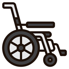 wheelchair filled outline icon