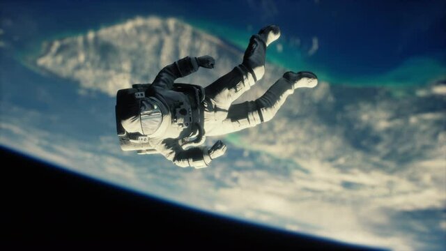 dead astronaut leaving Earth orbit Elements of this image furnished by NASA