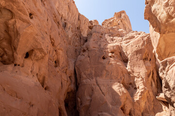 Fantastically  beautiful landscape in summer in Timna National Park near Eilat, southern Israel.