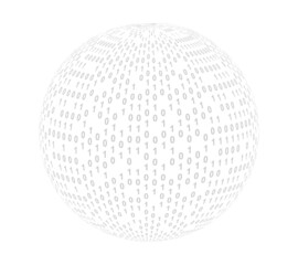 Binary code sphere. Cyberspace sphere with binary code. Coding or hacker concept illustration.