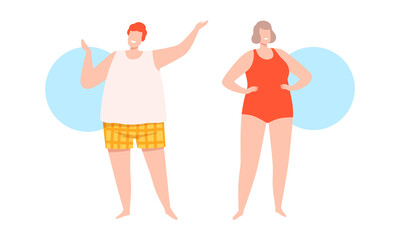 Different Human Figure and Body Shape Type Vector Set