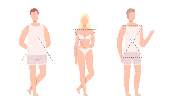 Different Human Figure and Body Shape Type Vector Set