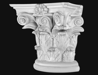 White gypsum ornaments for interior decoration